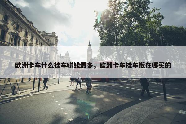 欧洲卡车什么挂车赚钱最多，欧洲卡车挂车板在哪买的