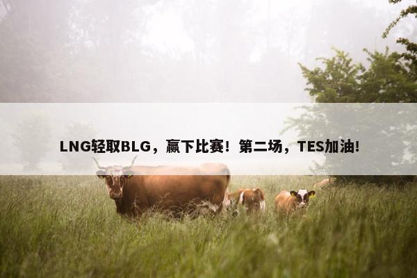 LNG轻取BLG，赢下比赛！第二场，TES加油！